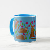MUG MUGUE CHAT MIGNON BLEU (Devant gauche)