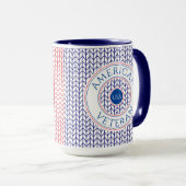Mug Mugue Combiné Navy Grand Format pour VÉTÉRAN AMÉRI (Devant droit)