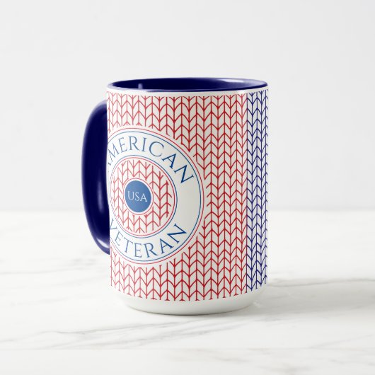Mug Mugue Combiné Navy Grand Format pour VÉTÉRAN AMÉRI (Devant gauche)