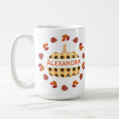 Mug Mugue Combo Citrouille Carreau et Feuilles d'Autom (Gauche)