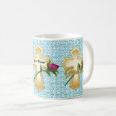 Mug mugue Croix chrétienne Grace Rose (Devant droit)