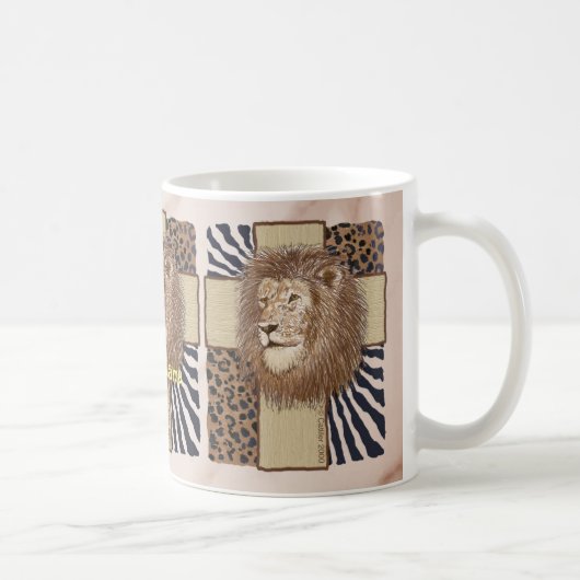 Mug Mugue Croix Chrétienne Lion (Droite)