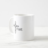 Mug Mugue Croix Ornée de Confiance Chrétien (Devant gauche)