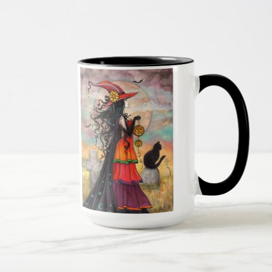 Mug Mugue d'art fantastique de sorcière d'Halloween (Droite)
