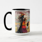 Mug Mugue d'art fantastique de sorcière d'Halloween (Gauche)