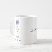 Mug Mugue de fleur de naissance de septembre – Aster (Devant gauche)
