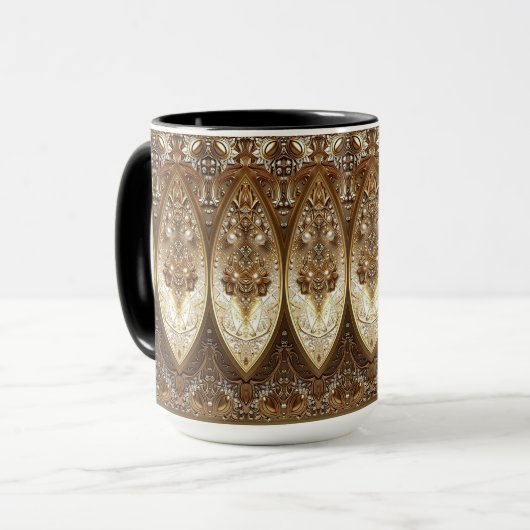 Mug Mugue dorée ornée (Devant gauche)