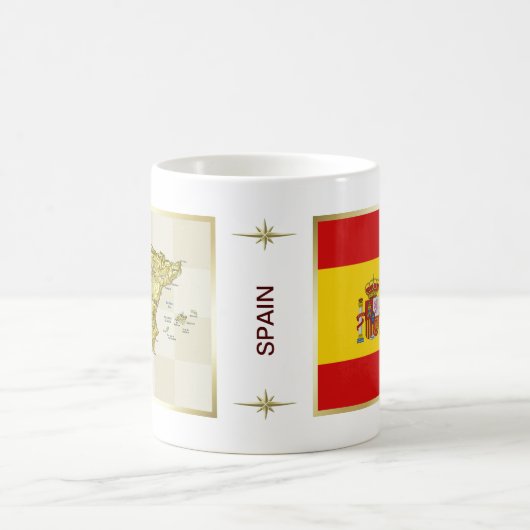 Mug Mugue Drapeau + Carte d'Espagne (Centre)