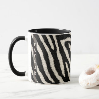 Mug Mugue Impression Zèbre avec Nom Personnalisé