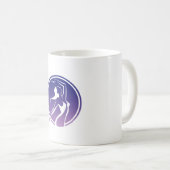 Mug Mugue Médaillon à Gradient de Silhouette de Danseu (Devant droit)