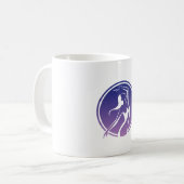 Mug Mugue Médaillon à Gradient de Silhouette de Danseu (Devant gauche)