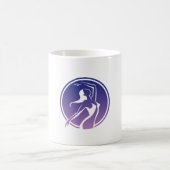 Mug Mugue Médaillon à Gradient de Silhouette de Danseu (Centre)
