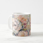 Mug Mugue Monogramme Bouquet de Mariage (Devant gauche)