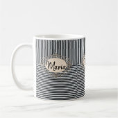 Mug Mugue rayé beige et noir (Gauche)