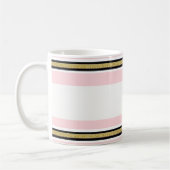 Mug Mugue rayure noire Or rose et blanc (Gauche)