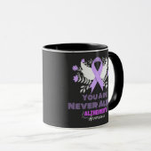 Mug Mugue Ruban Alzheimer Lutte Contre la Démence (Devant droit)