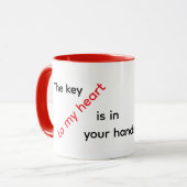 Mug Mugue touche à mon cœur (Devant gauche)