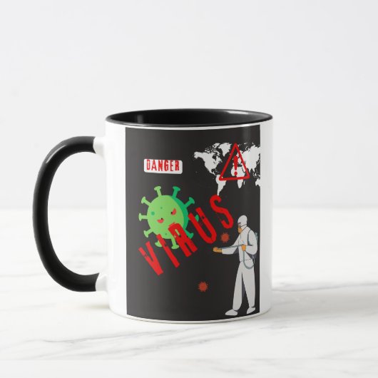 MUG MUGUES À CAFE MOTIF VIRUS (Gauche)