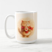 Mug Muguet de Noël avec un chat mignon (Gauche)