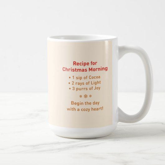Mug Muguet de Noël avec un chat mignon (Droite)