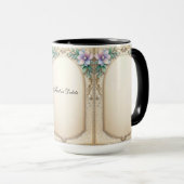 Mug Mugueuse à cadre floral décoratif (Devant droit)