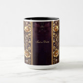 Mug Mugueuse Ornementale Florale Dorée (Centre)