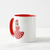 Mug Mujer vestida con un traje de flamenco (Devant gauche)