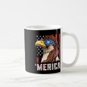 Mug Mullet aigle chauve patriotique Merica drapeau amé