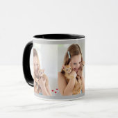 Mug Multi Photo Collage Moderne Personnalisé chatte ad (Devant gauche)