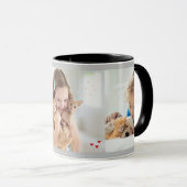 Mug Multi Photo Collage Moderne Personnalisé chatte ad (Devant droit)