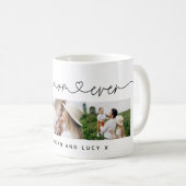 Mug Multi photo moderne typographie script meilleur ma (Devant droit)
