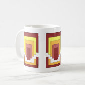 Mug Multicolor Abstrait rectangle (style les années 70 (Devant gauche)