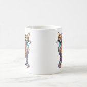 Mug Multicolor Mosaic drôle Chat 756 (Centre)