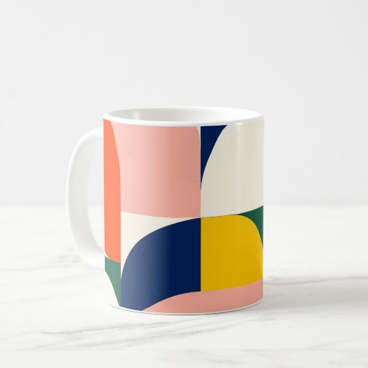 Mug Multicolor Rounded Geometric Composition (Devant gauche)