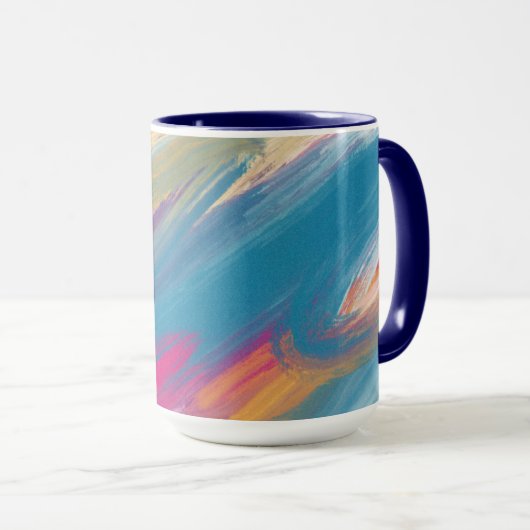 Mug multicolore Abstrait (Devant droit)
