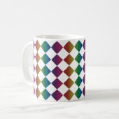 Mug Multicolore Diamant Harlequin Damier (Devant gauche)