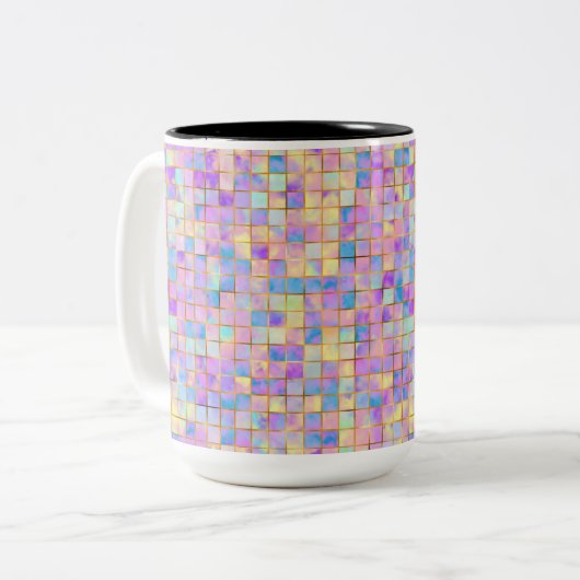 MUG MULTICOLORÉ PASTEL (Devant gauche)