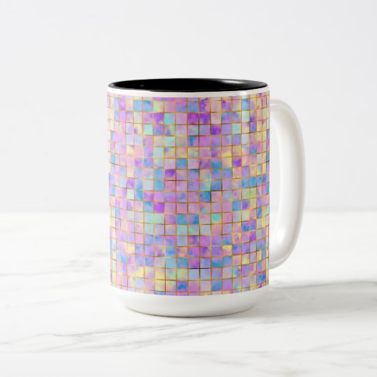 MUG MULTICOLORÉ PASTEL (Devant droit)