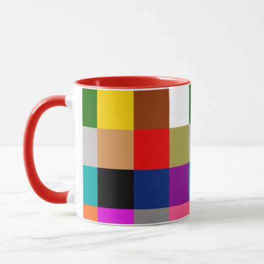 Mug Multicolored Bold Color Blocks Design (Gauche)