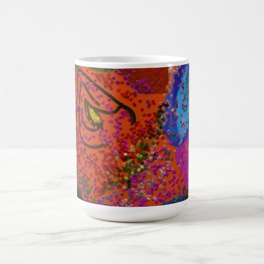 Mug Multicolored Fish Pattern (Centre)
