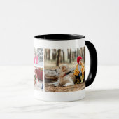 Mug Multiphoto Collage moderne Nom personnalisé (Devant droit)