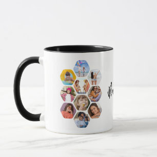 Mug Multiphoto Collage simple moderne personnalisé
