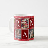 Mug Multiphoto Red Heart Motif grand-père photo (Devant gauche)