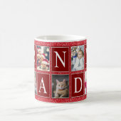 Mug Multiphoto Red Heart Motif Grandma Photo (Centre)