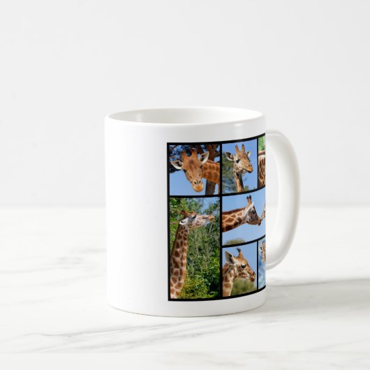 Mug Multiples photos de girafes (Devant droit)
