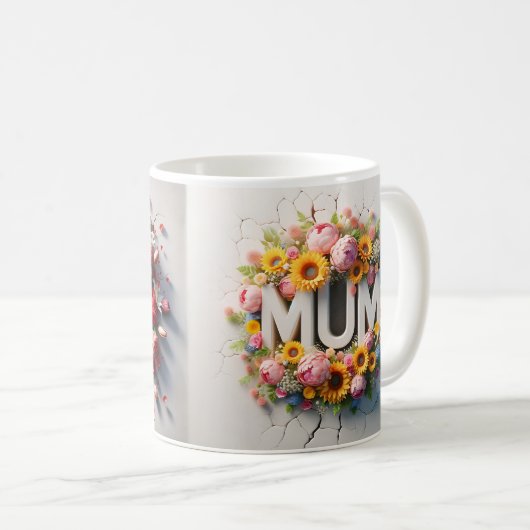 Mug MUM d'amour 3D (Devant droit)