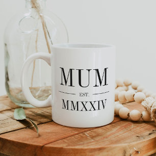 Mug Mum Roman Année Numérique Établie