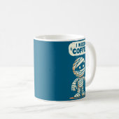 Mug Mummy Halloween I Need Coffee Funny Sarcastic Caff (Devant droit)
