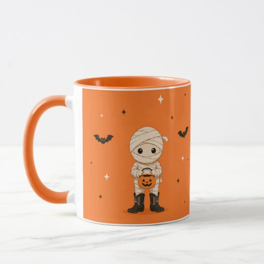 Mug Mummy Kawaii Halloween Mignon (Gauche)