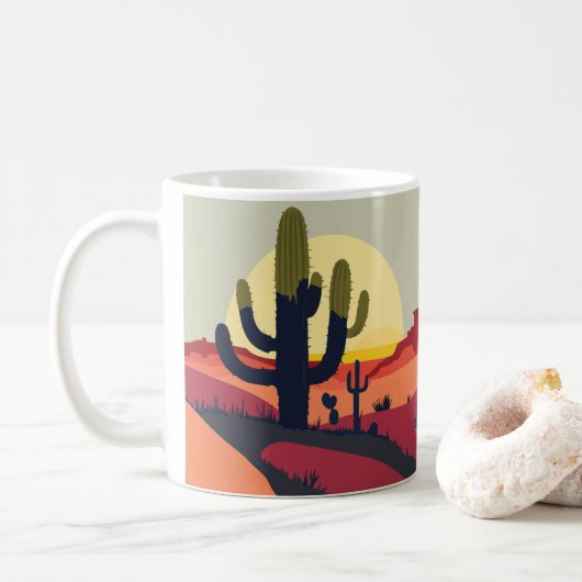 Mug muqueuse de cactus cool (Avec donut)